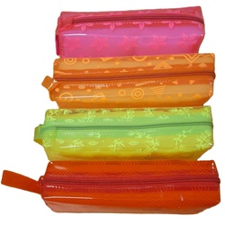 Fluorescent Transparent Pencil Pouch Rs 80